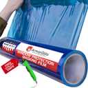 ArmorDillo Blue Window Protection Film, 1 roll- 12" x 200' | Surface Protection Film | Temporary Self-Adhesive Glass Covering, Window Masking Film, 45-Day UV Resistant Construction Wrap