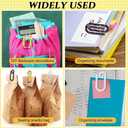 Teacher Supplies Back to School Jumbo Paper Clips Teacher Appreciation Gift 4 Inch Acrylic Paperclip Bookmark Gift Set Big Personalized Paper Clips for Book Lovers 12Pcs