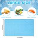 48 x 28'' Large Freezable Ice Mat for Food Trays, Reusable Food Cooling Gel Mat for Buffet, Charcuterie Boards, Veggie & Cheese Platters, Kitchen Picnic Parties Supplies(Blue)