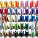 New brothread 40 Colors Compatible with Brother Polyester Embroidery Machine Thread Kit 500M (550Y) Each Spool Compatible with Brother Babylock Janome Singer Pfaff Bernina Embroidery & Sewing Machine