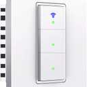 Smart Light Switch, Triple switches WiFi Smart Switch Button, Compatible with Alexa and Google Home, Remote Control with Timing Funtion, No Hub Required,Smart Life APP Provides Control from Anywhere