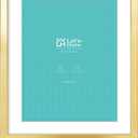 LaVie Home 20x24 Picture Frame Gold Poster Frame,Display Pictures 16x20 with Mat or 20x24 Without Mat, Stable and Sturdy Frame and Polished Plexiglass, Horizontal and Vertical Format of The Walls