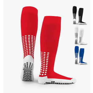 LUX Anti Slip Soccer Knee Socks,Non Slip Football/Basketball/Hockey Sports Grip Socks