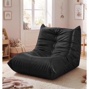 Hobestluk Kids Bean Bag Chair Small Beanbag Couch with Leather Fabric, Size: Small