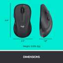 Logitech M510 Wireless Mouse, 2.4 GHz with USB Unifying Receiver, 1000 DPI Laser-Grade Tracking, 7-Buttons, 24-Months Battery Life, PC/Mac/Laptop - Graphite