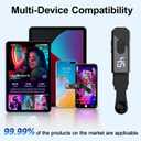 Wireless Auto Clicker for iPhone, iPad & Android Rechargeable Screen Tapper for TikTok, Live Streams, Likes, Games & Repetitive Tasks 107 Adjustable Speeds for Social Media & Gaming (Black)