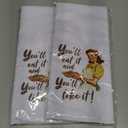 2 x Recipe Funny Kitchen Towels,16 X 24 Dish Towel,with Hilarious Sayings and Wonderful Designs,Absorbent Microfiber Dishcloth, DAR Rags Decor, Great Gifts for Hostess New Home Mom Women Housewarming