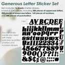 3 x 1040 Pieces 16 Sheets Alphabet and Number Stickers, 1" Self-Adhesive Vinyl Decals for Mailbox, House Number, Address Sign, Classroom, Business Use (1 Inch - Black)