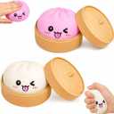 2PCS Dumpling Squishy, Squishy Toys, Viral Dumpling Toy, Stocking Basket Stuffers for Kids, Christmas Party Favors for Boy Girl, Stress Relief for Children Adult Squeeze Toys
