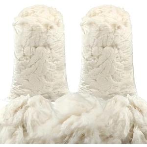 Berlune Organic Raw Cotton Stuffing Natural Cotton Filling for Pillow Upholstery Couch Dolls Art Crafts Stuffed Animals Filler(2.2 lb,White)