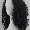 Angelaicos Unisex Wavy Halloween Costume Full Wig Long Dark Brown (Men's Wig)