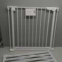 Babelio Baby Gate Extra Wide, Auto Close Dog Gate Pet Gate for House Stairs Doorways Fireplace (White, 104" Wide Gate - 5 Panels)