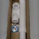 Bathtub Shower Drain Pipe, Low Profile Flat 1 1/2 P Trap Kit Flexible Freestanding Tub Drain for Bath