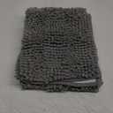 OLANLY Thick Bathroom Rugs 30x20, Extra Soft Absorbent Chenille Striped Bath Rugs, Rubber Backing, Machine Wash Dry, Bath Mats for Bathroom Floor, Tub and Shower, Home Decor Accessories, Grey