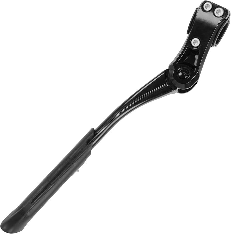 BV Bike Kickstand - Alloy Adjustable Height Rear Side Bicycle Kick Stand, for 24" - 28" Mountain Bike/Road Bike/BMX/MTB (Black)