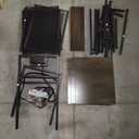 Bakers Rack with Power Outlet, Kitchen Microwave Stand with 10 S-shaped Hooks, 6-Tier Coffee Bar Station, Kitchen Storage Shelf Rack for Spices, Pots, Gray