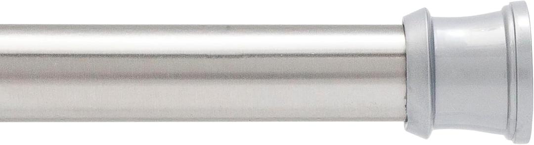 Kenney KN608C/40 Twist & Fit No Tools Camlock Tension Easy Install Shower Curtain Rod with Non-Slip, Non-Scratch Ends, 36-63" Adjustable Length, Chrome, 1" Diameter Rust Resistant Steel Tube