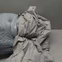 CozyLux King Size Comforter Set Light Grey, 7 Pieces Pintuck Bed in A Bag Gray Comforter King Size, Pinch Pleat Bedding Set with All Season Comforter, Sheets, Pillowcases & Shams