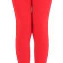 EVERSWE Girls Winter Warm Fleece Lined Tights Thick Dance Tights (9-11 Years, Red)