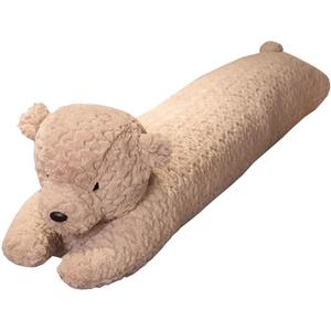 FEEZUSH Bear Plush Pillow - Bear Stuffed Animal - 35 inch Bear Long Plush Pillow - Birthday Christmas Valentines Day Gift for Kids Boys Girls (Brown)
