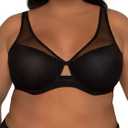 Smart & Sexy Women's Mesh Plunge Bra (Black), Size 36D