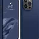 AOTESIER Magnetic for iPhone 13 Pro Max Phone Case, [Compatible with MagSafe][Military Shockproof Protection] Silicone Case with Soft Anti-Scratch Microfiber Lining, 6.7 inch, Navy