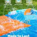 JOYIN 32.5FT Water Slide and 2 Inflatable Boards, Extra Long Double Lawn Heavy Duty Splash Mat Pad with Sprinkler for Kids Adults Backyard Summer Water Toy Outdoor Fun, Blue, Orange