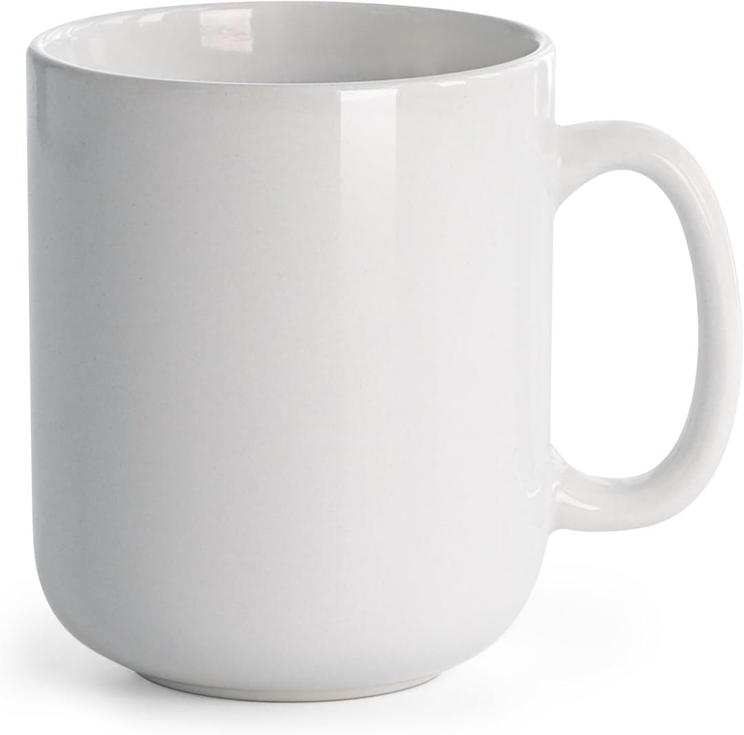 harebe 20 OZ Large Coffee Mug, Smooth Ceramic Tea Cup for Office and Home, Big Capacity with Handle, White