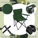 Huwena 10 Pack Folding Camping Chairs with Cup Holder and Carry Bags, Portable Outdoor Lawn Chairs Bulk for Picnic Party Backyard Events Beach Outdoor Activities, 19.7 x 19.7 x 31.5 inches