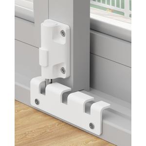Sliding Door Lock Window Locks for Horizontal Sliding Windows Patio Sliding Glass Door Foot Locks for Front Door Security Bar Door Stoppers Door Safety Lock from Inside Apartment Essentials (1)