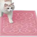 PetLike Cat Litter Box Mat, Thick Kitty Litter Trapping Mat, Durable,Waterproof &Washable with Non-Slip Backing, Soft on Kitty Paws and Easy to Clean, BPA Free