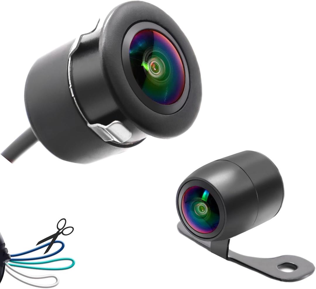 Backup Camera for Cars,Universal AHD 1080P Fisheye CCD Waterproof Wide View Angle Rear/Front View Back up Camera for HD Night Vision for Car Parking Assist Camera Reversing Parking Three Control Line