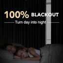 H.VERSAILTEX Blackout Curtains Durable Thick Textured Look 100% Blackout Patio Door Curtain Anti Rust Grommet Extra Wide Sliding Door Curtain Panel, Cobblestone, W100 x L84 inch