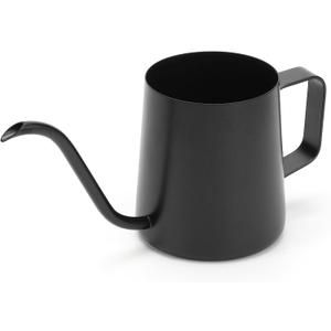 350ml Small Watering Can for Indoor Plants, 12oz Mini Plant Watering Pot with Long Spout and Handle, Black Tiny Stainless Steel Watering-Can for Outdoor Indoor Plants Flower Garden