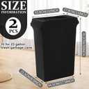 Windyun 2 Pcs 23 Gallon Spandex Stretchable Trash Can Cover Wedding Party Fundraiser Decorations for Home Garden (Not Include Trash Can) (Black)