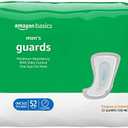Amazon Basics Men's Incontinence Guards, Maximum Absorbency, 104 Count, (2 Pack of 52)