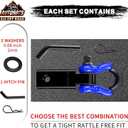 AUTOBOTS Tow Hitch Receiver 2", 45,000 Lbs Break Strength Shackle Hitch Receiver with 5/8" Screw Pin, 3/4 Shackle, Towing Accessories for Vehicle Trailer Recovery Off-Road Blue&Black