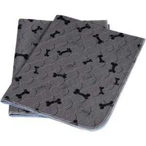 Washable Dog Pee Pads with Free Grooming Gloves,Non Slip Dog Mats with Great Urine Absorption,Reusable Puppy Pee Pads for Whelping,Potty,Training,Playpen (24x24 Inch (Pack of 2))