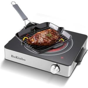 Single Infrared Burner, 1800W Electric Stove, Compact Portable Cooktop, Hot Plate For Cooking, Countertop Burner