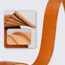 WOLFANT Full Grain Leather Casual Work Belts for Men,100% Italian Real Solid Leather (Waist 35"-36", 3.8wide-m/Tan)