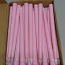 Funtery 48 Pcs Flameless LED Taper Candles 11 Inch Battery Operated Flickering Candles Bulk for Christmas Church Wedding Party(Pink, Classic Style)