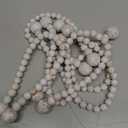 KLOGTSIND Magnetic Curtain Tiebacks, Curtain Tie Backs for Curtains 6 Pack, Wood Bead Curtain Tiebacks, Curtain Holders for Boho Bedroom Decor, Baby Nursery Decor, Farmhouse Decor (Whitewashed)