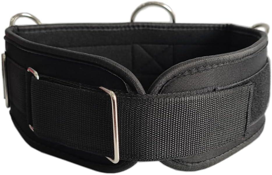 Fitness Resistance Belt Multi Functional Fitness Belt with 5 Rings for Weight Training and Resistance Training of Load Carrying Pull Up Belt Squat