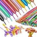 Metallic Multi Long Balloons Premium 260 Twisting Animals Magic Balloons for Birthday Kids Wedding Party Supply 100pcs
