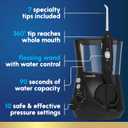 Waterpik Aquarius Water Flosser For Teeth Cleaning, Gums, Braces, Dental Care, Electric Power With 10 Settings, 7 Tips For Multiple Users And Needs, ADA Accepted, Black WP-662