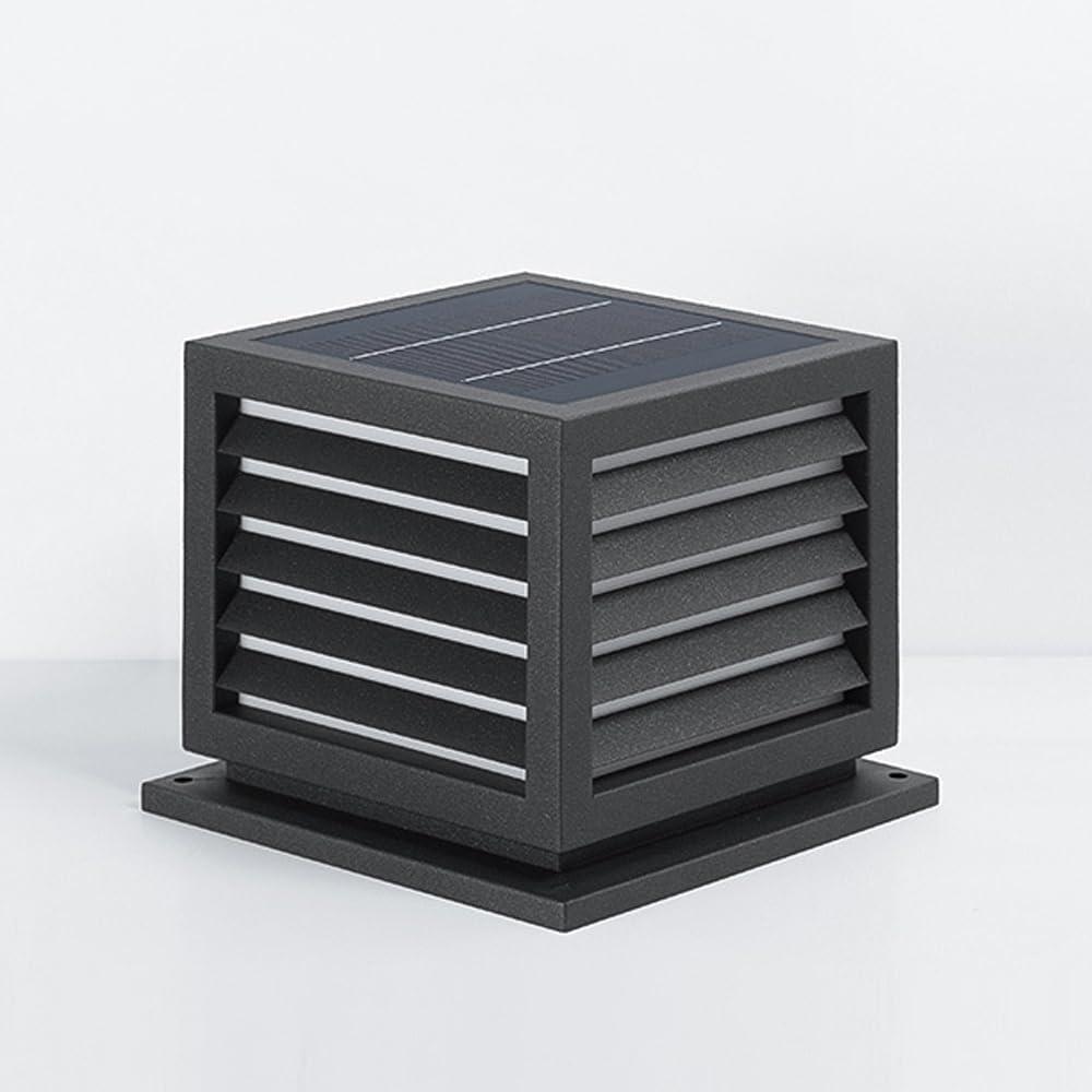 Fence Post Cap Lamp, Solar Gate Pillar Light, Outdoor Garden Decoration Lighting Fixtures, European Style Modern Exterior Column Lamps, Villa Courtyard Stigma Light Lantern, for Patio Porch 10"