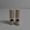 LARS NYSM Salt and Pepper Grinder Set 2 pieces I Salt Pepper Mill with Adjustable Ceramic Grinder I Design Spice Grinder Set Manual (Almond Beige) (Set of two manual grinders)