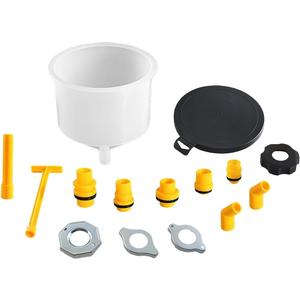 15PCS No-Spill Coolant Funnel Kit, Spill Proof Auto Radiator Coolant Filling Funnel Flush Kit with Adapters, Universal Vehicle Antifreeze Bleeder Accessories for Most Cars