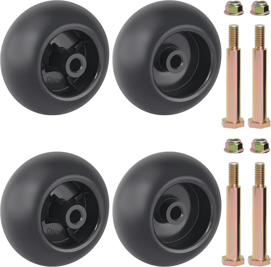 CheeMuii 753-04856A Lawn Mower Deck Wheels Kit 4 Pack 5 Inch Mower Deck Wheels Replace for 753-04856A 734-3058B 738-3056 Fit for Most 42" 46'' 48'' 50" 52'' and 54" Mower Deck