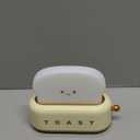 QANYI Small Table Lamp, Cute Toast Bread LED Bedroom Nightstand Light with Timer and Rechargeable, Cool Birthday Gift for Baby Kids Children Girls Boys